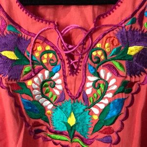 Embroidered coral size 12 shirt